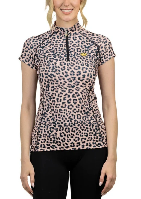 Kastel Denmark Animal Print Shirt Cap Sleeve