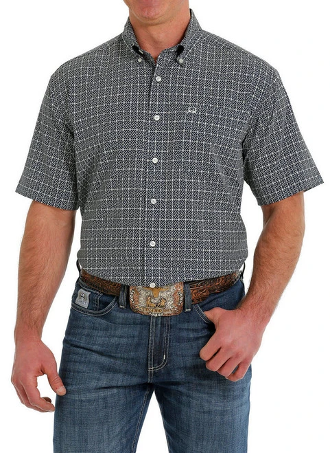 Men's Cinch ArenaFlex Navy Print Shirt - Image 4