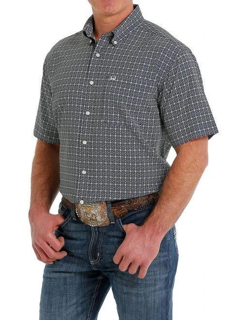 Men's Cinch ArenaFlex Navy Print Shirt - Image 2