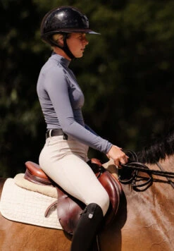 TKEQ Chloe High Collar Tech Top