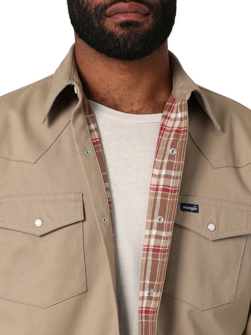 Men's Wrangler Flannel Lined Work Shirt - Image 4