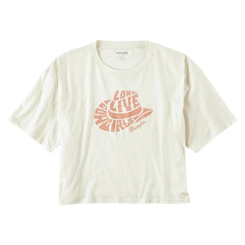Wrangler Long Live Cowgirls Crop Tee - Image 5
