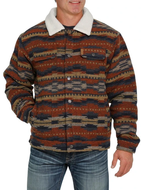 Men's Cinch Print Trucker Jacket - Image 3