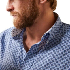 Men's Ariat Atlas Print Wrinkle Free Shirt