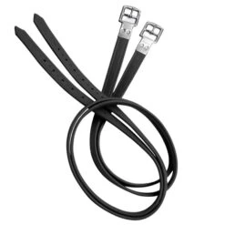 Prestige Non-Stretch Stirrup Leathers BLACK
