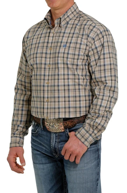 Cinch Plaid Button Down Shirt Long Sleeve - Image 2