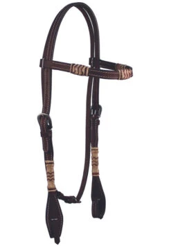 BLR Rawhide Weave Brow Headstall