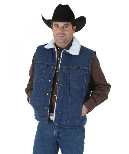 Men's Wrangler Sherpa Denim Vest - Image 2