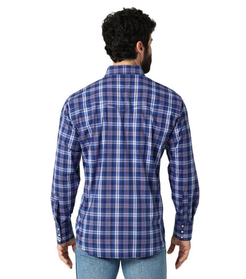 Wrangler Wrinkle Resist Plaid Shirt Long Sleeve - Image 2
